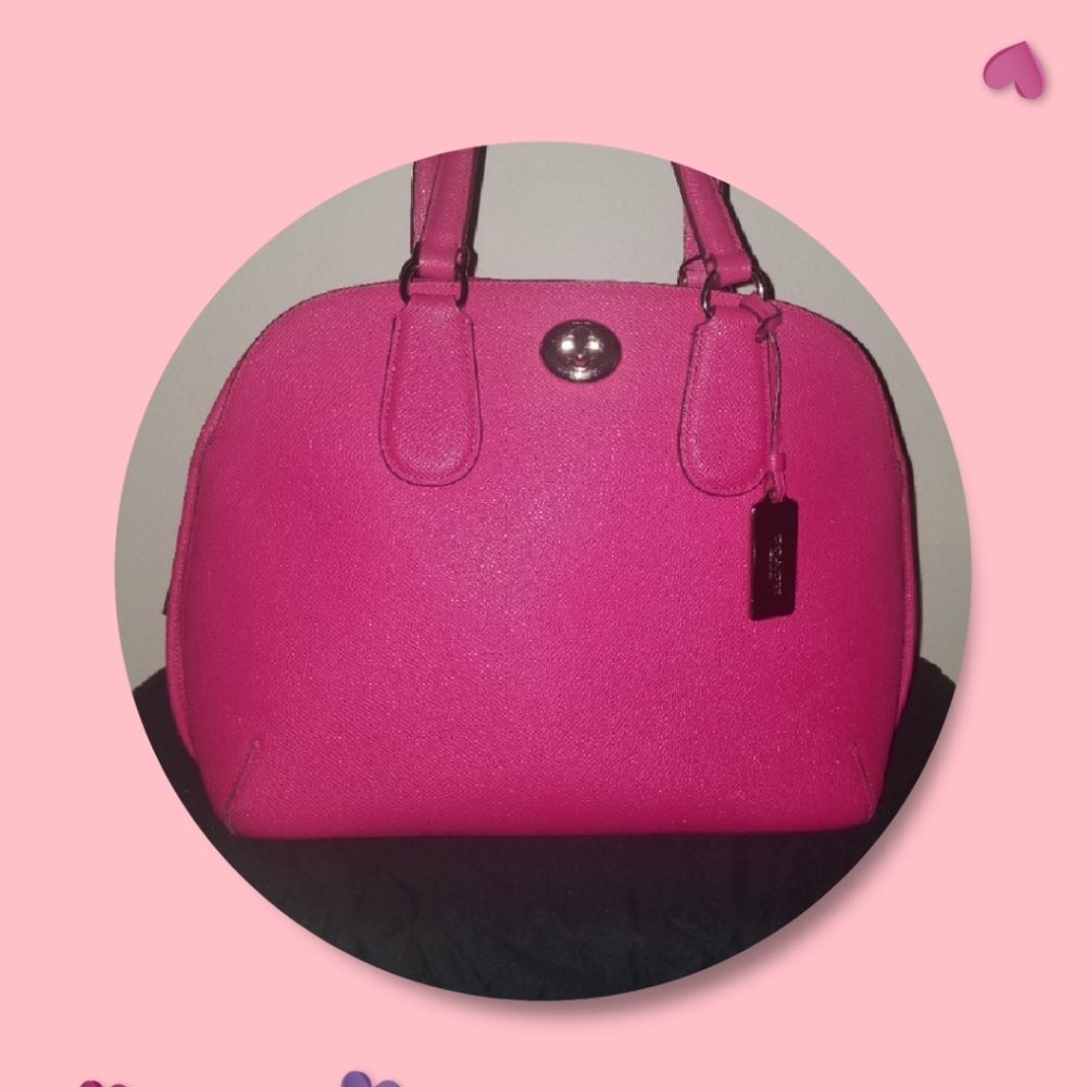 Coach Bright Pink Dome Handbag